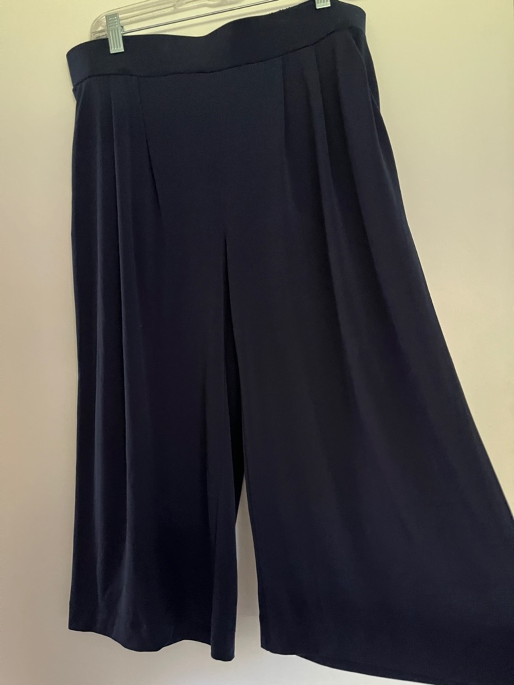 Jones New York Navy Wide-Leg Culotte Pants L